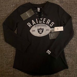 NWT NFL Oakland Raiders Black Pullover Sweatshirt Women's Size Small